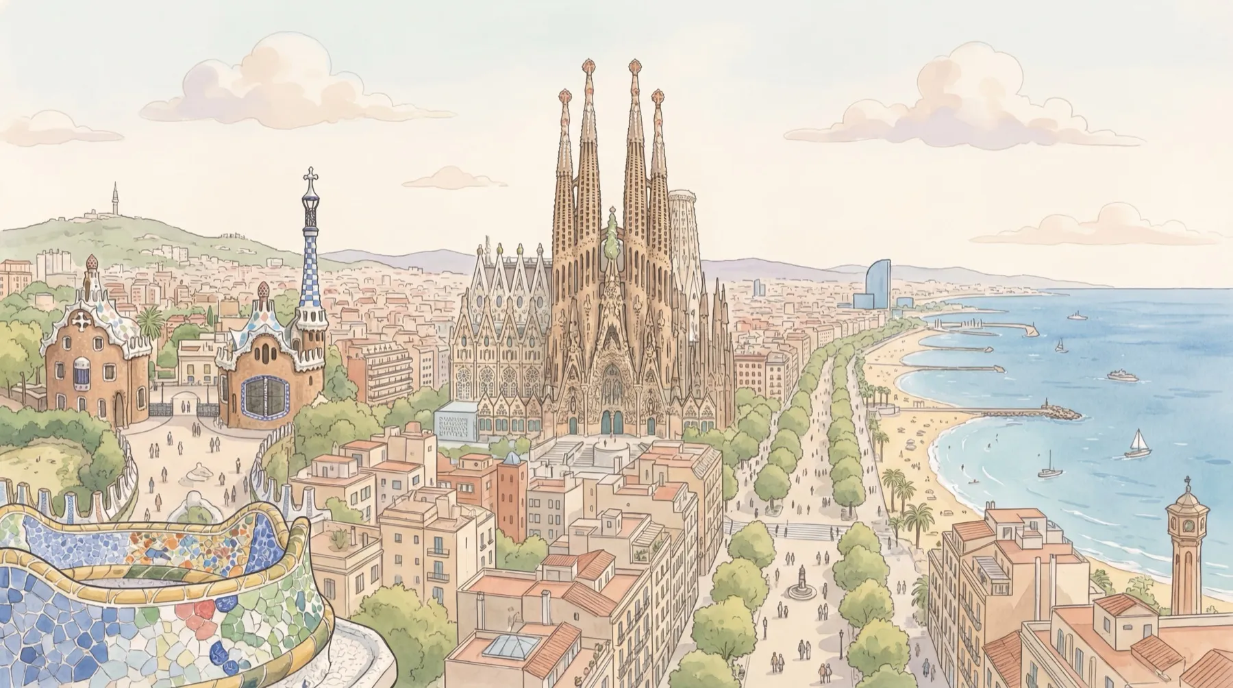 Barcelona illustration