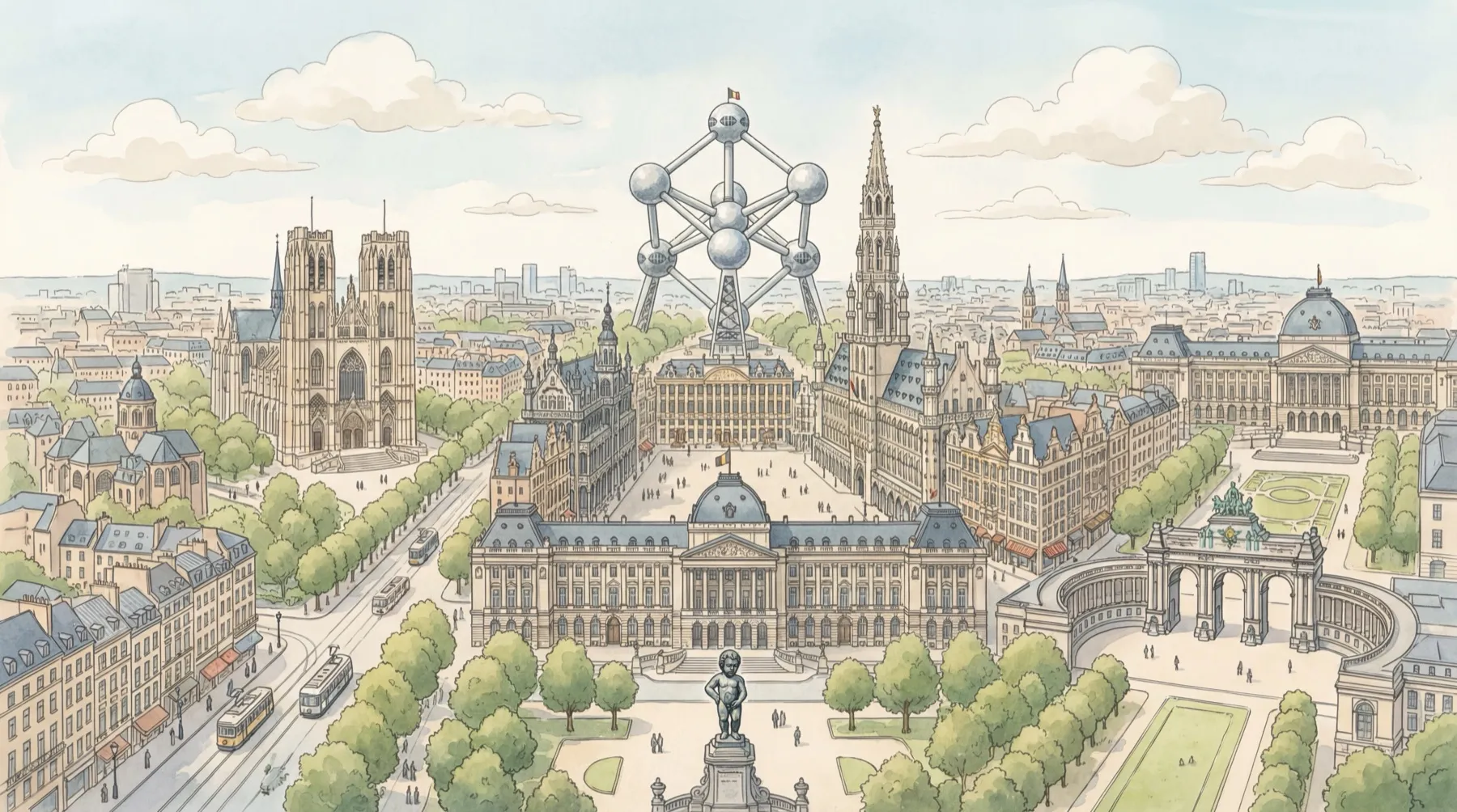 Brussels illustration
