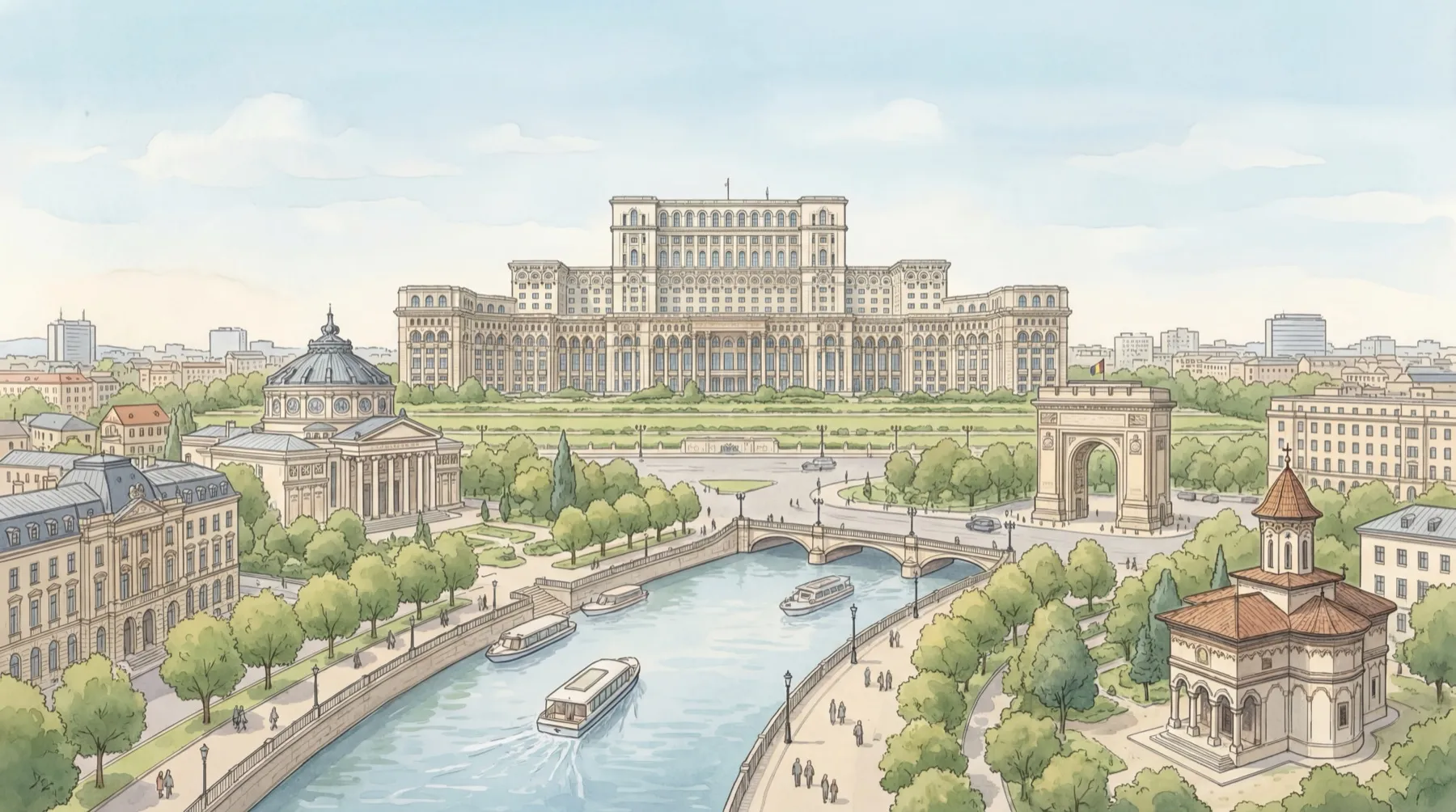 Bucharest illustration