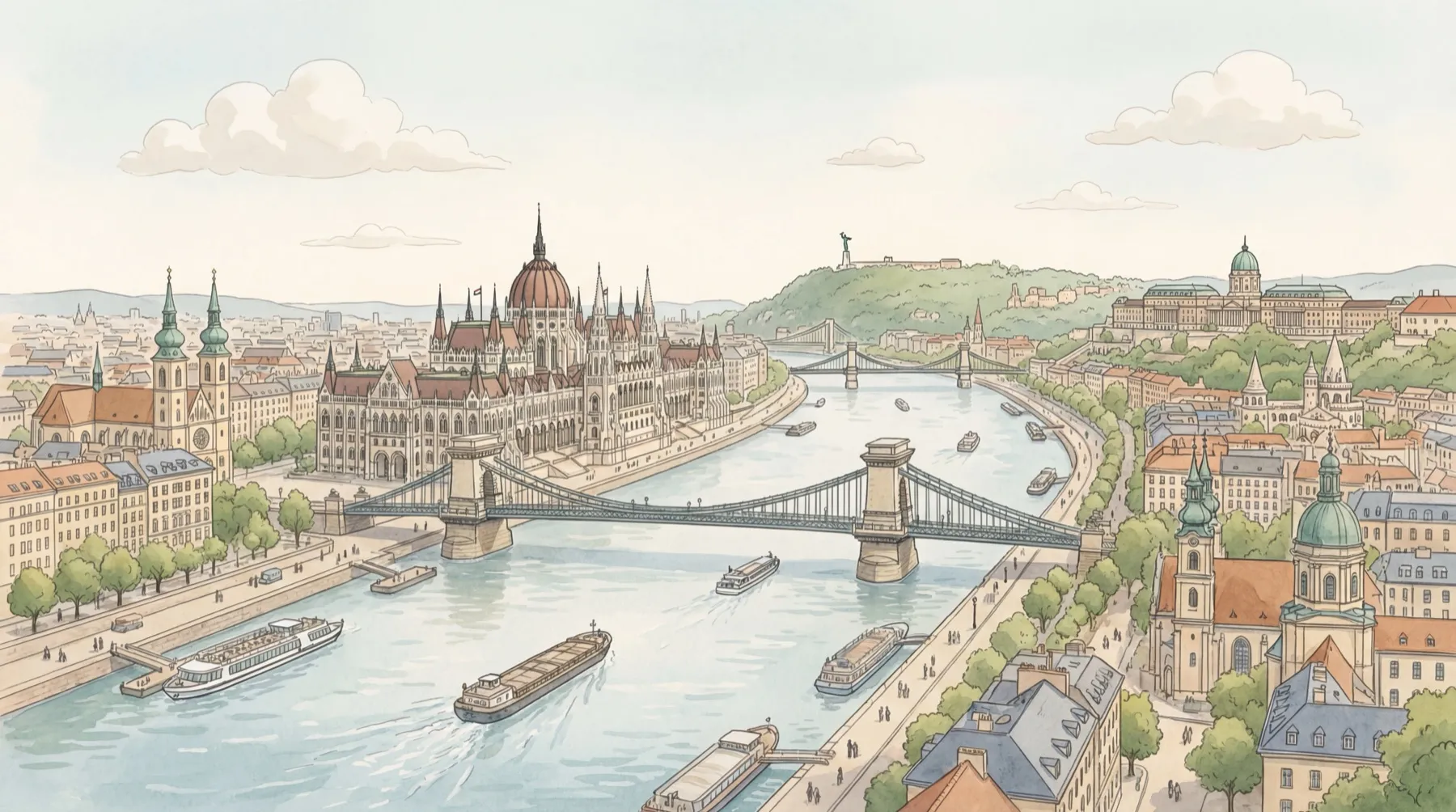 Budapest illustration