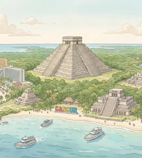 Cancún illustration