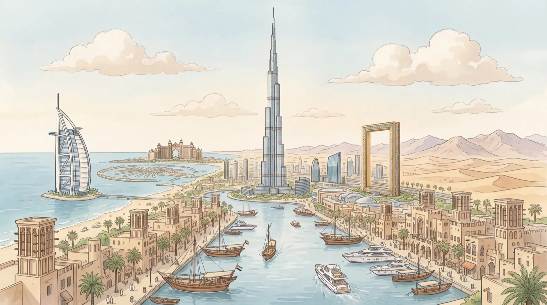 Dubai illustration