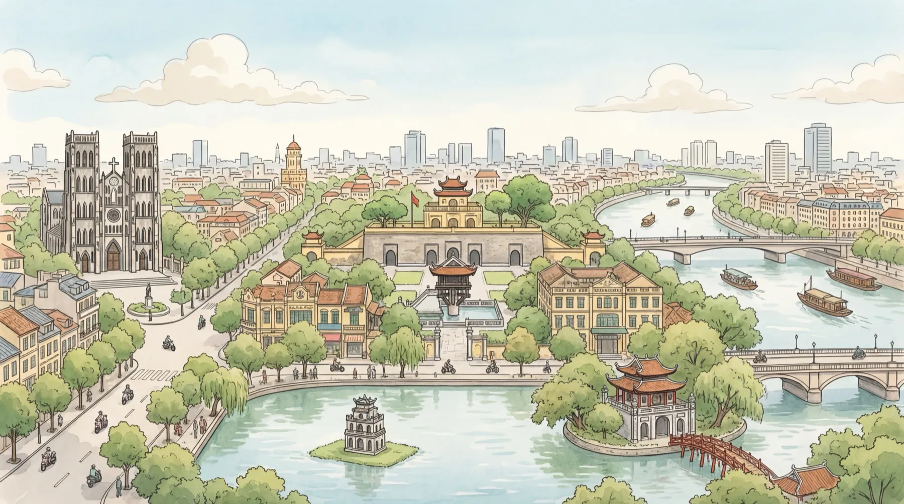 Hanoi illustration