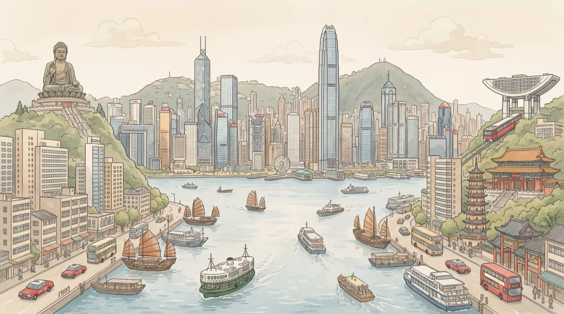 Hong Kong illustration