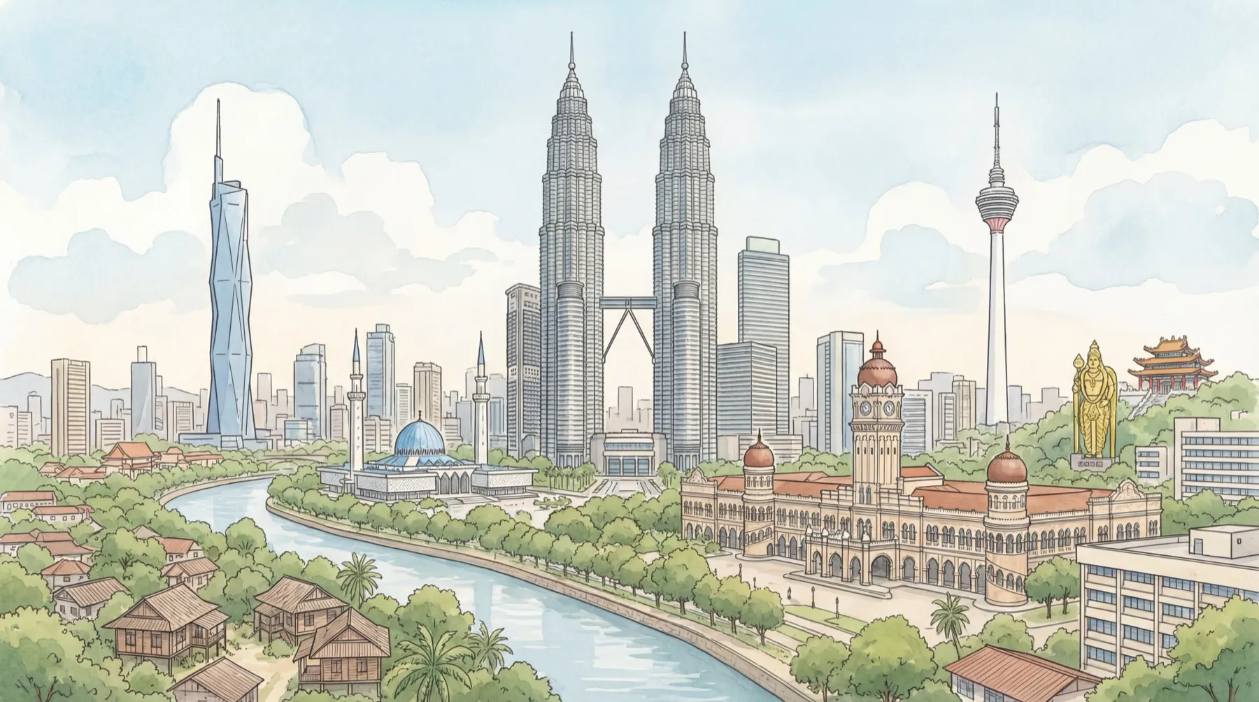 Kuala Lumpur illustration