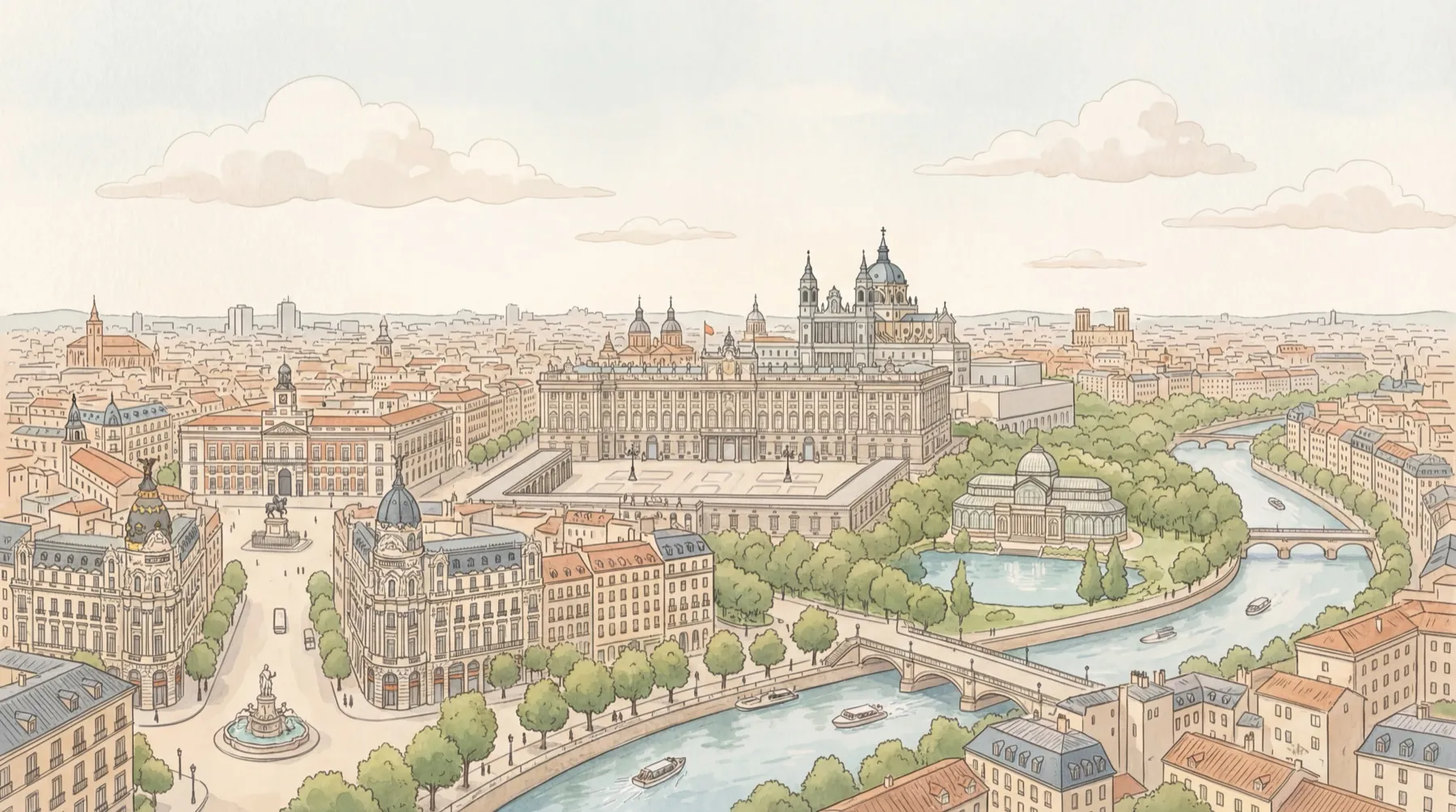 Madrid illustration