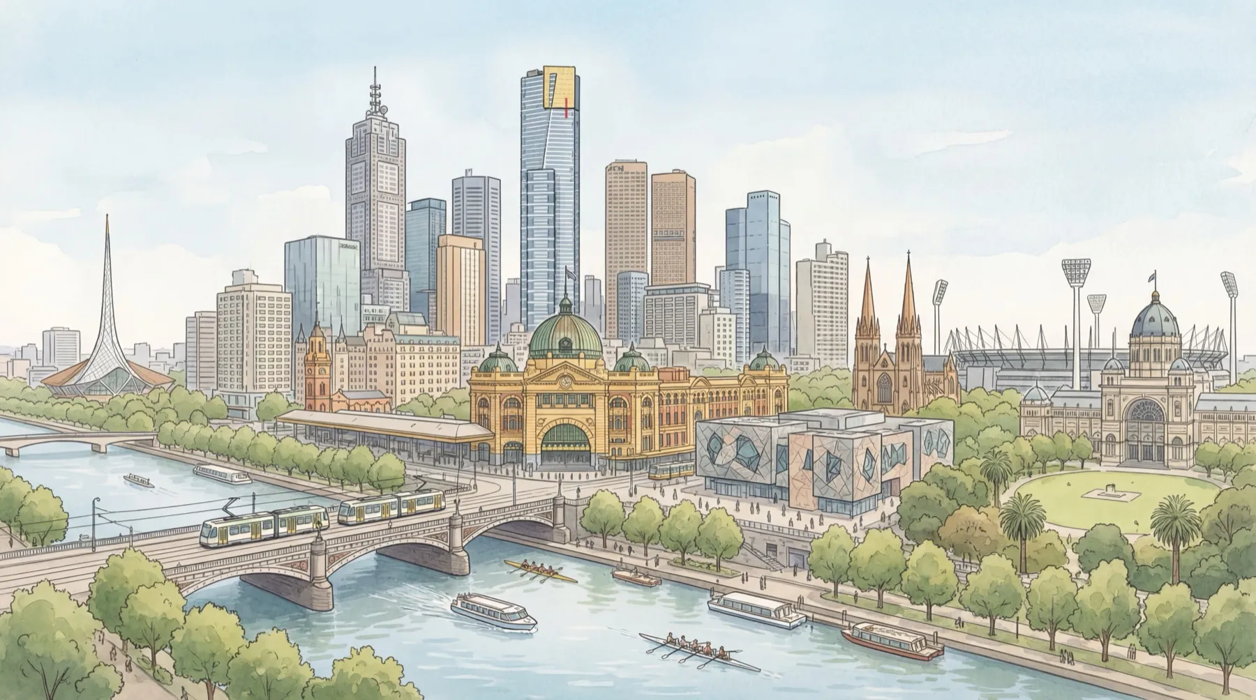 Melbourne illustration