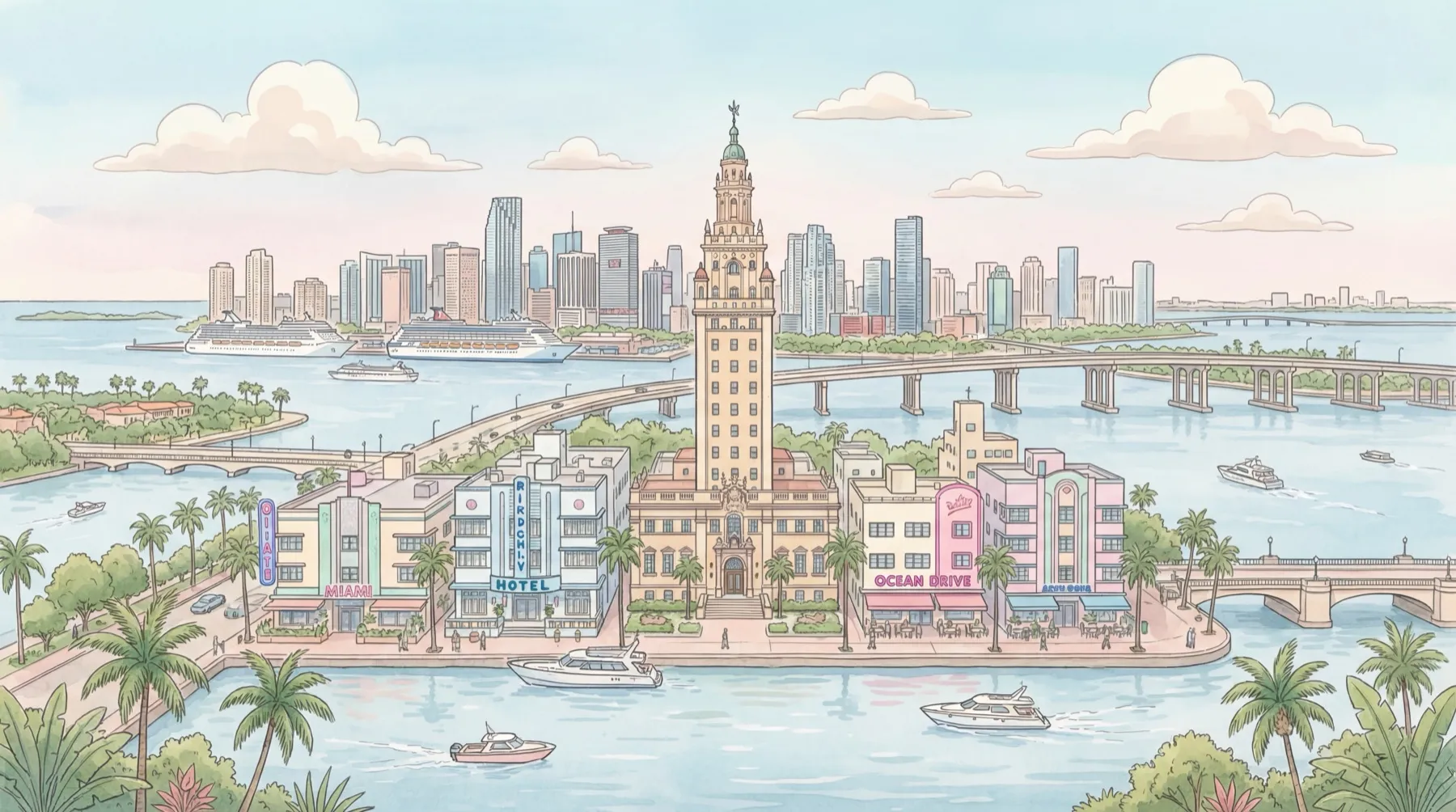 Miami illustration