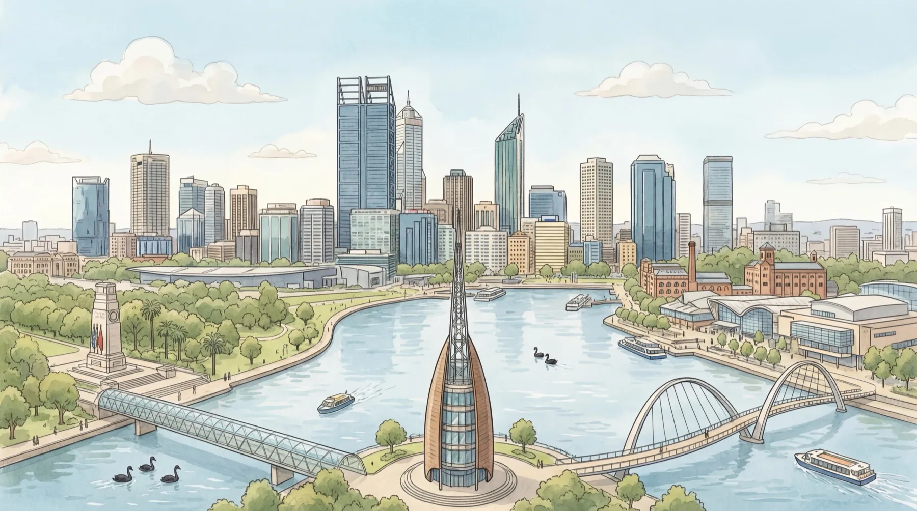 Perth illustration