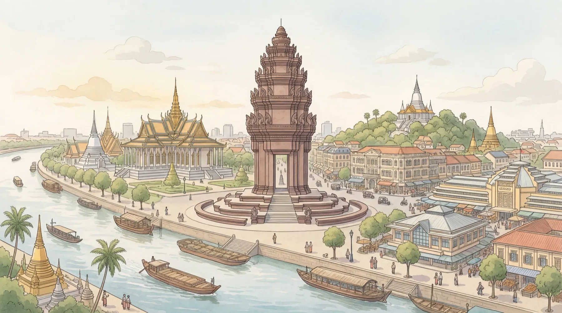 Phnom Penh illustration