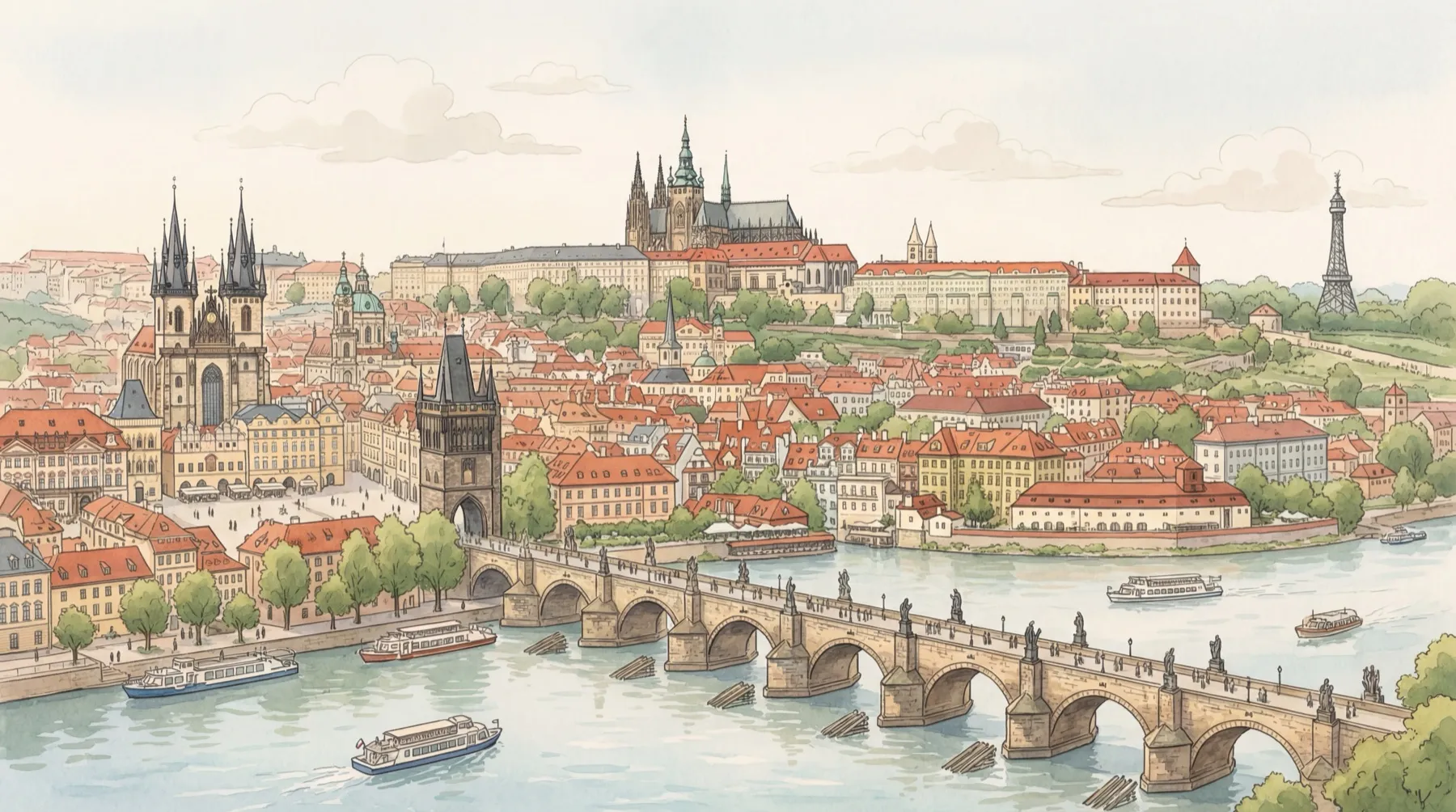 Prague illustration