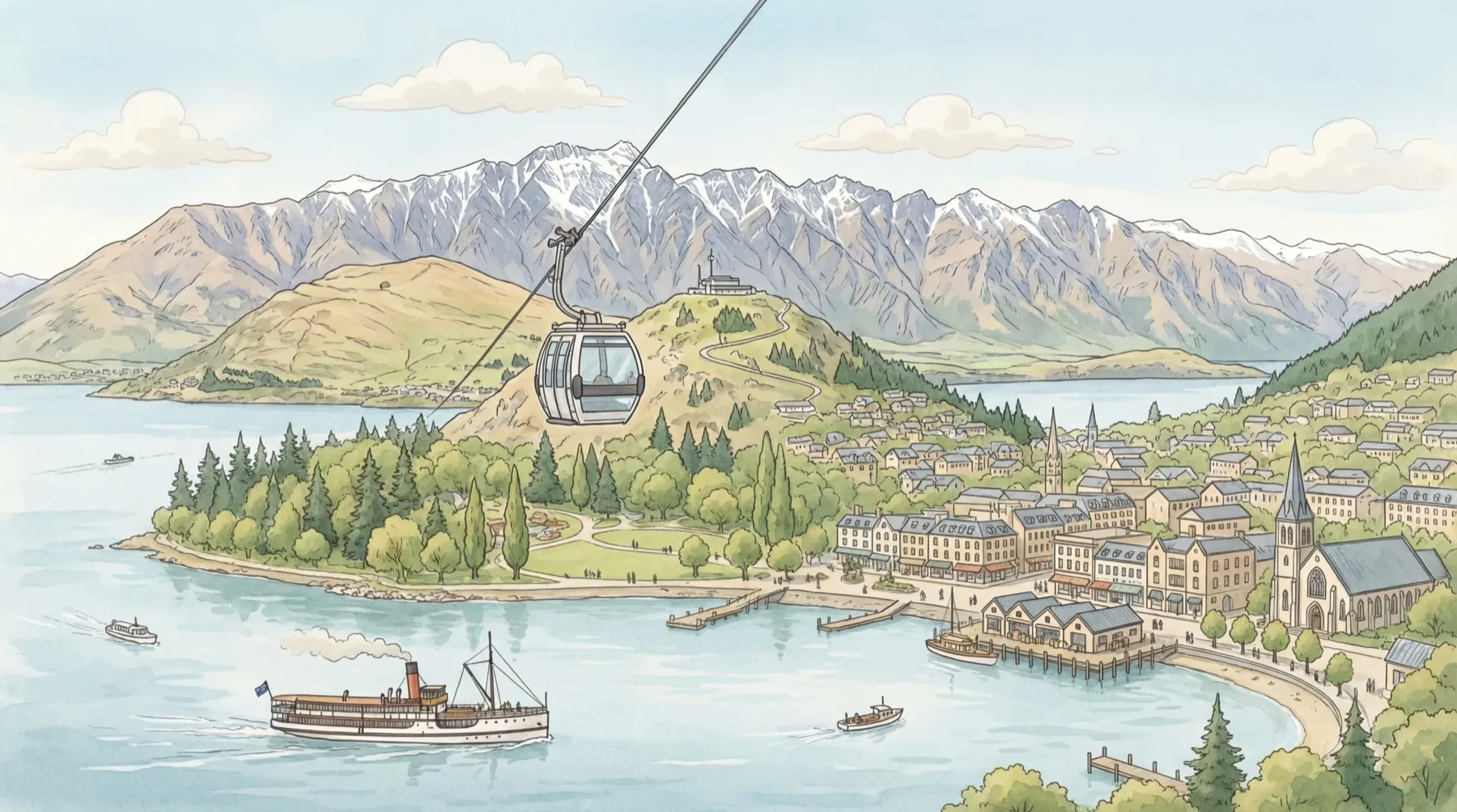 Queenstown illustration
