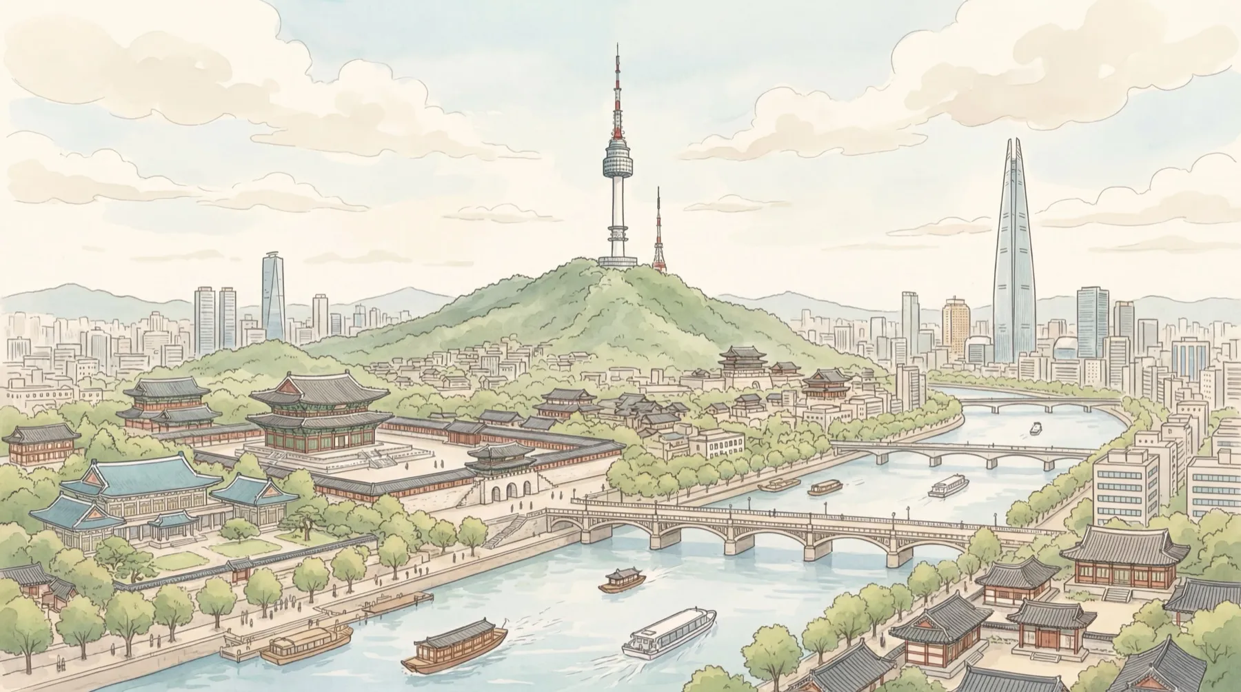 Seoul illustration